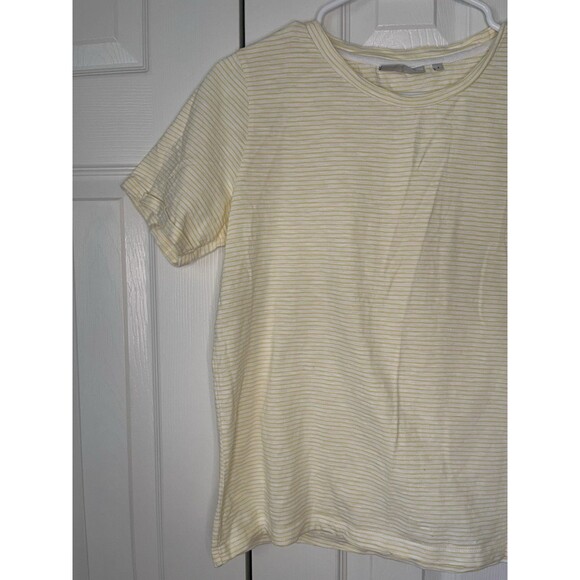 Minimum Yellow And White Stripped T-Shirt Women Small - Picture 2 of 6